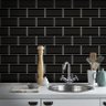 Outlet - Papel de Parede Azulejo para Cozinha Metro Preto 0,58X2,60m - 1