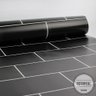 Outlet - Papel de Parede Azulejo para Cozinha Metro Preto 0,58X2,60m - 2