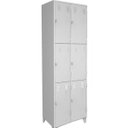 Ver imagem 1 de Armário Roupeiro de Aço Vestiário Academia 6 Portas Cinza