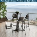 Ver imagem 6 de Mesa Bistrô Venice Fratini 110 Cm (altura) com Tampo Redondo 60 Cm (largura) Polipropileno Preto