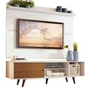 Ver imagem 2 de Rack Madesa Dubai e Painel para Tv até 65 Polegadas com Pés - Branco/rustic 9b9b