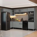 Ver imagem 2 de Armário de Cozinha Completa de Canto 465cm Cinza Nice Madesa 08