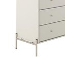 Ver imagem 5 de Cômoda 3 Gavetas Jasper 94 cm - Off White Fosco c/ Champanhe