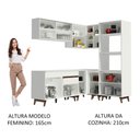 Ver imagem 6 de Armário de Cozinha Completa de Canto 367cm Branco Reims Madesa 01