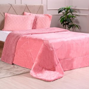 Edredom Sherpa Queen Dupla Face Fleece