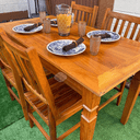 Ver imagem 7 de Mesa Madeira de Demolição 140cm x 70cm com 4 Cadeiras Ana Hickmann Sudeste Rústico