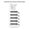 Assento Tampa para Vaso Sanitário Almofadado Compatível Lírio Bege Durín - 3