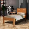 Cama de Solteiro com Cabeceira 100% Mdf com Colchão Nature Off White Fege Shop Jm - 1