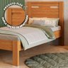 Cama de Solteiro com Cabeceira 100% Mdf com Colchão Nature Off White Fege Shop Jm - 3