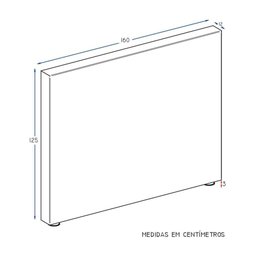 Cabeceira Sena Preto Queen (12x160x125) - Ortobom - 3