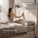 Ver imagem 6 de Cama Estofada Queen com Estrutura Reforçada e Design Moderno Milão Bege