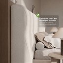 Ver imagem 7 de Cama Estofada Queen com Estrutura Reforçada e Design Moderno Milão Bege