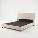 Ver imagem 3 de Cama Estofada Queen com Estrutura Reforçada e Design Moderno Milão Bege
