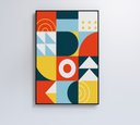 Ver imagem 4 de Quadro Geométrico Colorido 11 - 80x120 Cm - Tecido Canvas