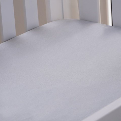 Lençol de Berço com Elástico Malha 100% Algodão 125g/m² 70x130x15cm Cinza