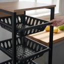 Ver imagem 2 de Fruteira de Chão 3 Cestos Base para Bebedouro Industrial Preta Mdf Amadeirado