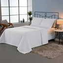 Ver imagem 1 de Kit Colcha Cobre Leito Matelado Casal King Size 3 Peças Copacabana 300 Fios:branco