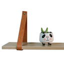 Ver imagem 7 de Prateleira de Parede 90 Cm em Mdf com Alça de Couro Sintético Cor Carvalho