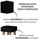 Ver imagem 5 de Banqueta Industrial Corano Assento em Tecido sem Encosto 70cm Preto
