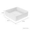 Cuba de Apoio Deca Quadrada 40cm Slim Branco Cod: L.11040.17 - 3