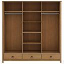 Ver imagem 6 de Guarda Roupa Casal Madeira Macica Taeda 3 Portas de Correr 195 Cm 9179 Freijo Festra