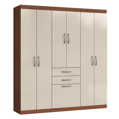 Guarda Roupas Solteiro 7 Portas 2 Gavetas Maya