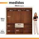 Ver imagem 3 de Guarda Roupas Solteiro 7 Portas 2 Gavetas Maya
