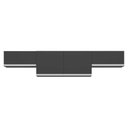 Ver imagem 1 de Kit 3 Armários de Cozinha Aéreos 4 Portas Veneza Multimóveis Mp2151 Preto/branco