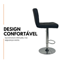 Ver imagem 4 de Banqueta Gomos Comfort Estofada Giratória Altura Regulável - Preto - 15