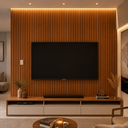 Ver imagem 1 de Kit 2 Painel Ripado 3D Decorativo 2,70m x 16cm