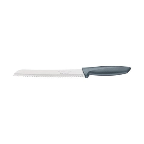 Faca para Pão Tramontina Plenus com Lâmina em Aço Inox e Cabo de Polipropileno Cinza 8"
