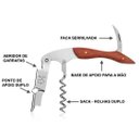 Ver imagem 3 de Abridor de Garrafas e Saca Rolhas Profissional Linha Garbo