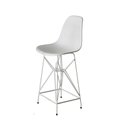 Ver imagem 5 de Jogo Mesa Bistrô Eames Preta 60Cm 3 Banquetas Branca Base Ferro Branco - Cor: Preto