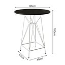 Ver imagem 2 de Jogo Mesa Bistrô Eames Preta 60Cm 3 Banquetas Branca Base Ferro Branco - Cor: Preto