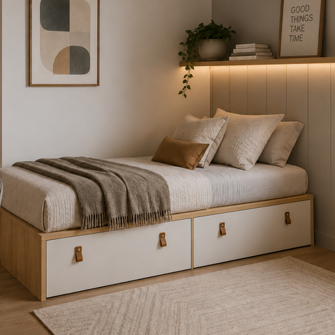 Cama Infantil com Gavetas Tamanho Solteiro para Quarto Infantil Linha Join