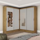 Ver imagem 1 de Closet Casal Belém 4 Pts com Espelho 4 Gvts Carioca Móveis Cinamomo com Off White