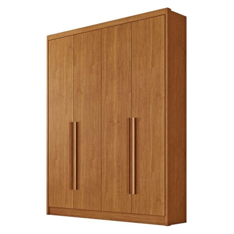 Guarda Roupa Casal Sevilha 4 Portas 3 Gavetas Cinamomo - Novo Horizonte
