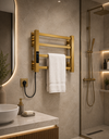 Ver imagem 1 de Toalheiro Elétrico Térmico Aquecido 30x 45 Dourado 110V