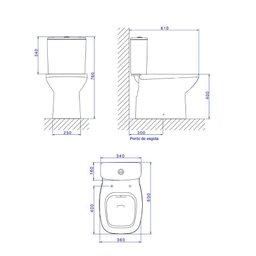 Kit Bacia com Caixa Acoplada Branco 3/6l Flex Deca - 6