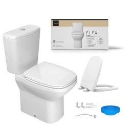 Kit Bacia com Caixa Acoplada Branco 3/6l Flex Deca - 1
