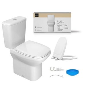 Kit Bacia com Caixa Acoplada Branco 3/6l Flex Deca