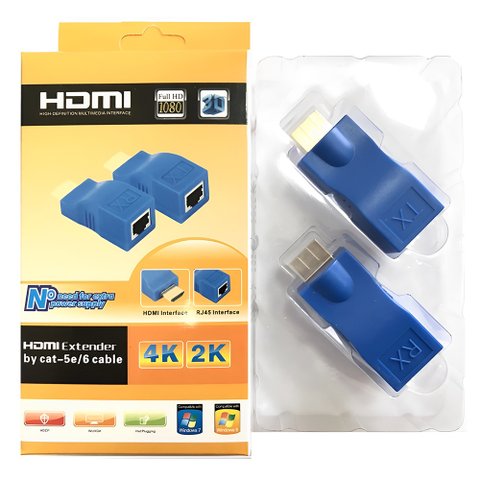 Extensor Adaptador Hdmi Cabo de Rede Cat5e/6 30m Hd 1080p