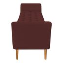 Ver imagem 4 de Calçadeira Recamier Casal 1,50m Londres Veludo Marsala - Pallazio