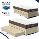 Ver imagem 2 de Cama Box + Colchão Gazin de Molas Ensacadas One Face Air Light + Auxiliar de Espuma Solteiro 88 cm