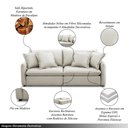 Ver imagem 6 de Sofá Cama Sala de Estar Bipartido 230cm Reclinável Retrátil com Almofadas Caixa Zero Sydney Veludo B