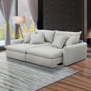 Ver imagem 1 de Sofá Cama Sala de Estar Bipartido 230cm Reclinável Retrátil com Almofadas Caixa Zero Sydney Veludo B
