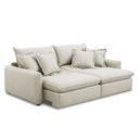 Ver imagem 3 de Sofá Cama Sala de Estar Bipartido 230cm Reclinável Retrátil com Almofadas Caixa Zero Sydney Veludo B