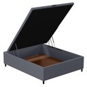 Ver imagem 3 de Base para Cama Box Baú Casal 138x188cm Hit I02 Suede Cinza - Mpozenato