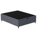 Ver imagem 1 de Base para Cama Box Baú Casal 138x188cm Hit I02 Suede Cinza - Mpozenato