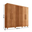 Ver imagem 4 de Guarda Roupa Casal Roma 100 MDF 6 Portas e 2 Gavetas com Pés